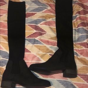 Over the knee knit boots